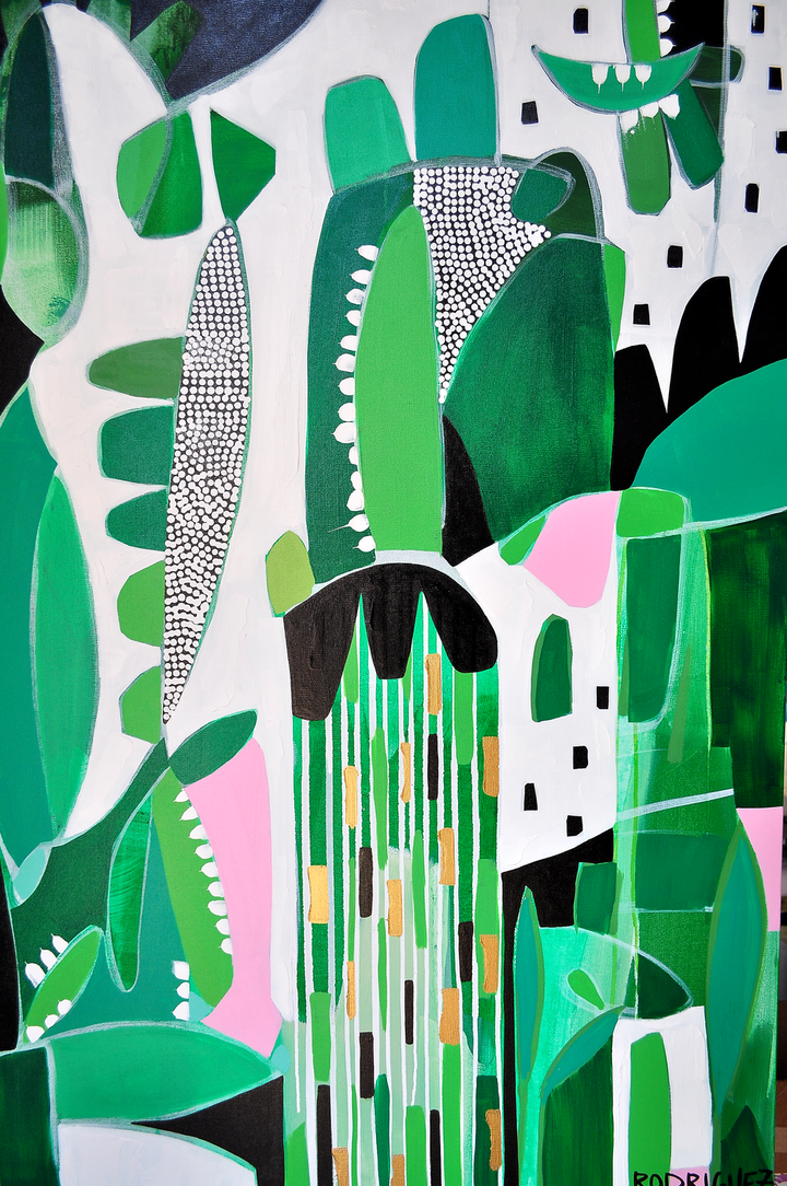 CENOTE AT MIDNIGHT - 48x48 ON CANVAS