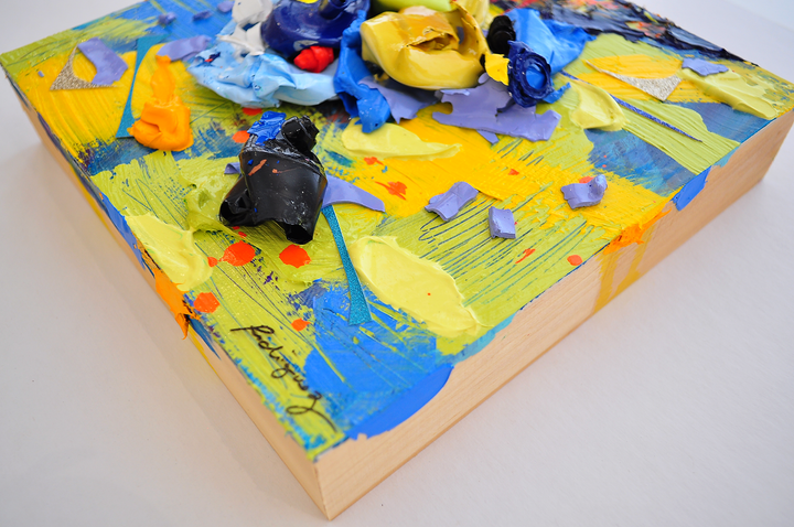 Remnants 4 - 8x8 Mixed Media on Wood Panel