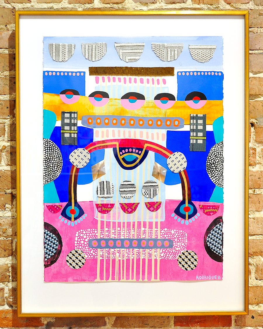 Perfect T(eye)ming - 29x38 Framed Mixed Media