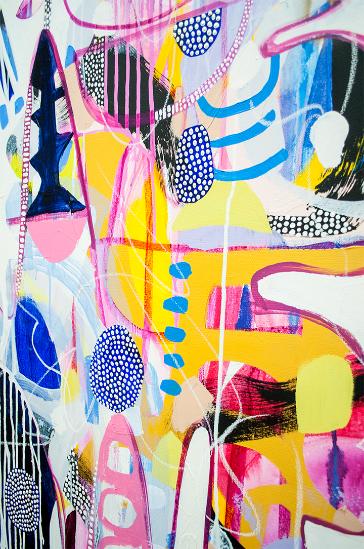 Queen of Hearts - 48x48 ON CANVAS