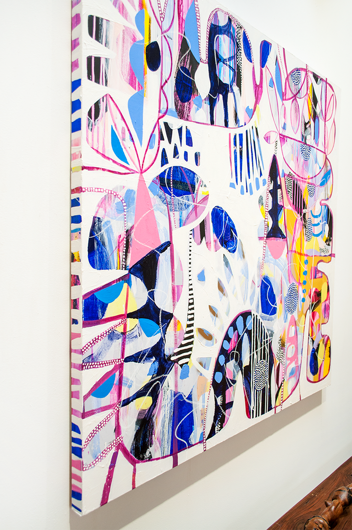 Queen of Hearts - 48x48 ON CANVAS