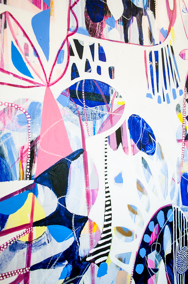 Queen of Hearts - 48x48 ON CANVAS