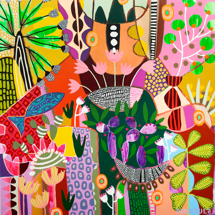 Sunday At Lola's House - Mini 12x12 Giclée Print