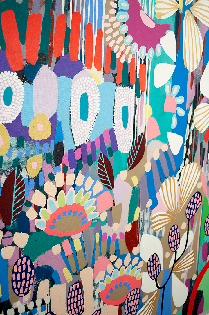 THE CHOICE TO GROW COMES WITH THE FREEDOM TO BLOSSOM - 60x48 ON CANVAS