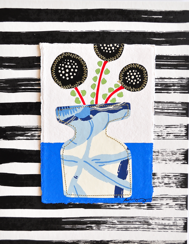 Flowergram 10 - 11x8.5 Mixed Media on Paper