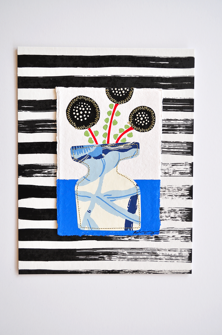 Flowergram 10 - 11x8.5 Mixed Media on Paper