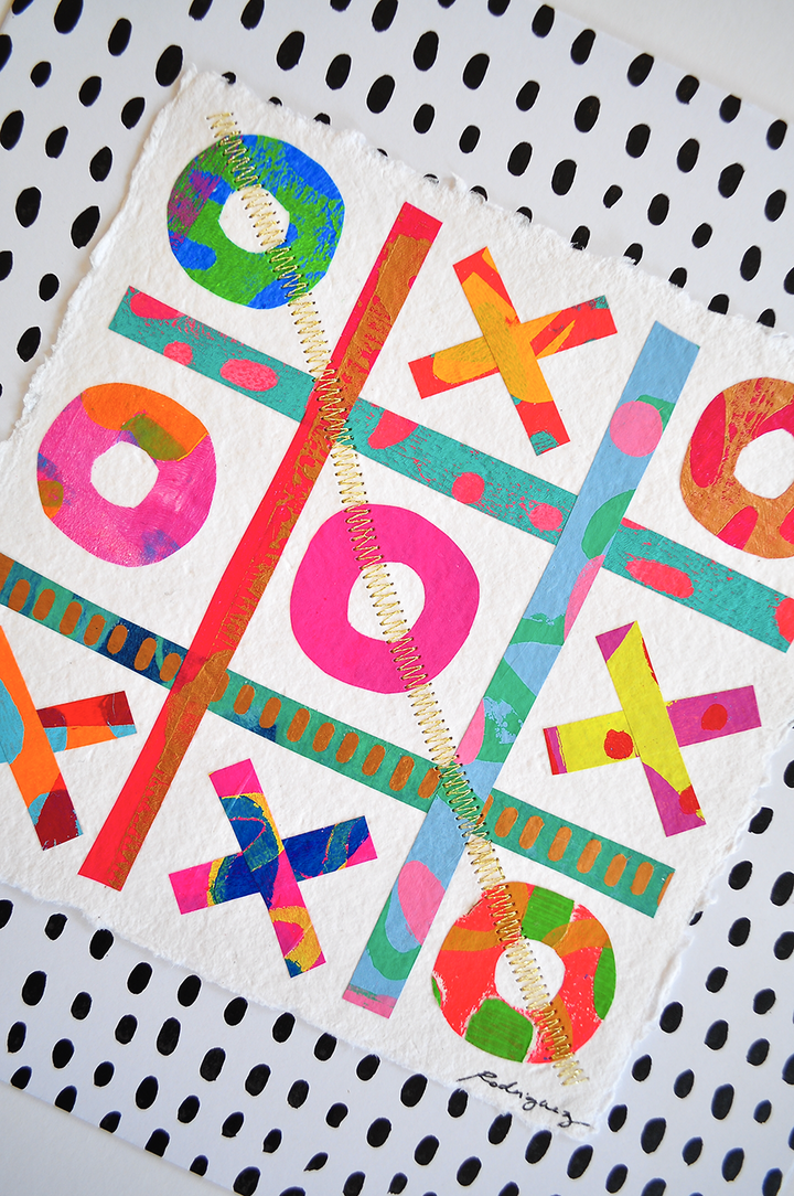 The Winners Tic-Tac-Toe 10 - 12x12 Mixed Media on Paper *NOT framed*