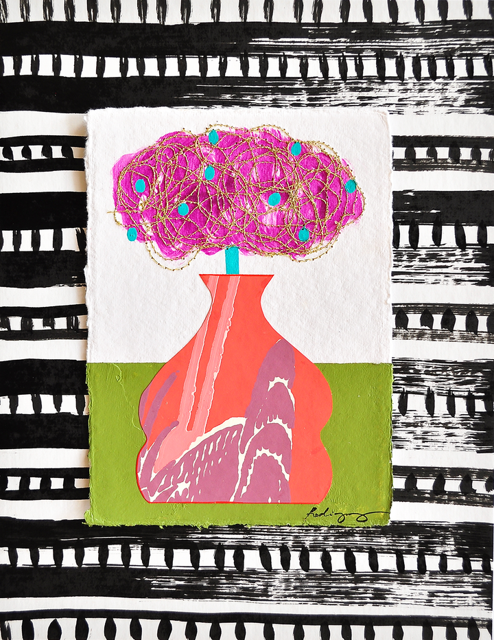 Flowergram 13 - 11x8.5 Mixed Media on Paper