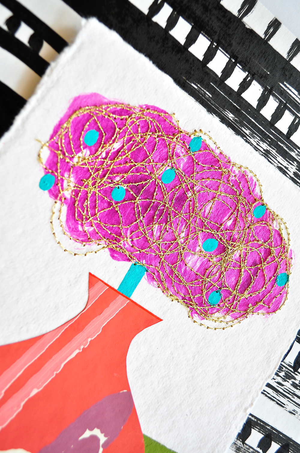 Flowergram 13 - 11x8.5 Mixed Media on Paper