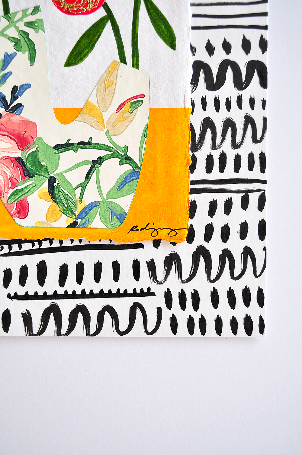 Flowergram 14 - 11x8.5 Mixed Media on Paper