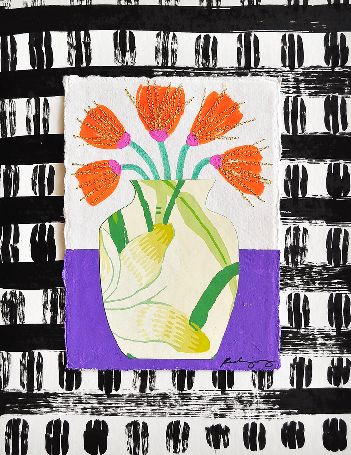 Flowergram 15 - 11x8.5 Mixed Media on Paper