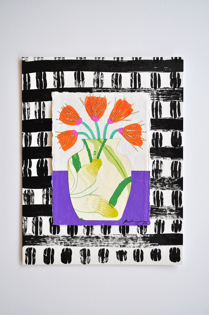 Flowergram 15 - 11x8.5 Mixed Media on Paper