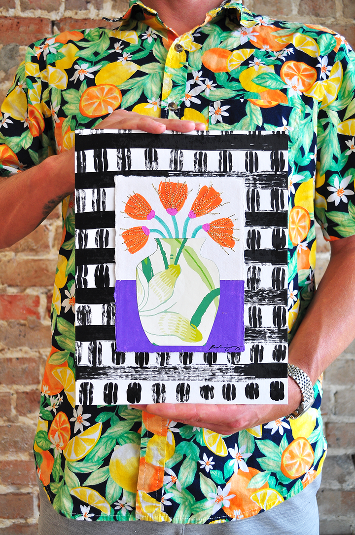 Flowergram 15 - 11x8.5 Mixed Media on Paper