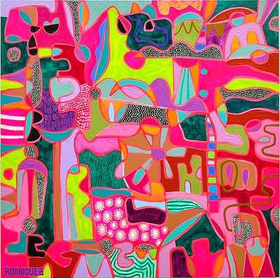 Bohemian Rhapsody - 36x36 on Canvas