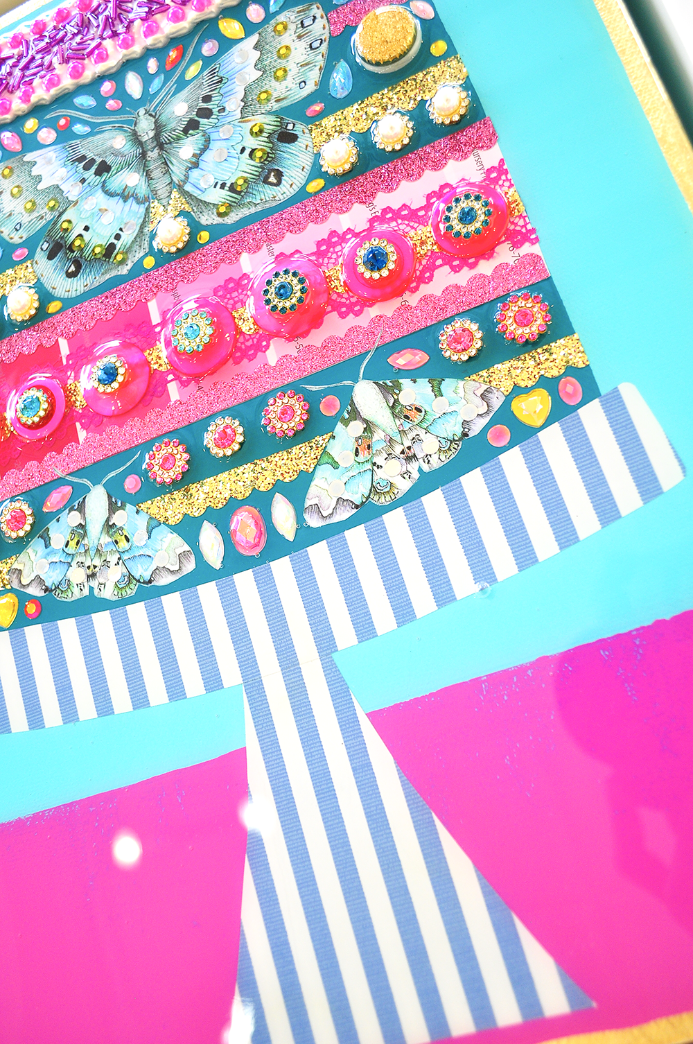 An Absolute Gem - 12.5 x 15.5 Framed Mixed Media on Canvas