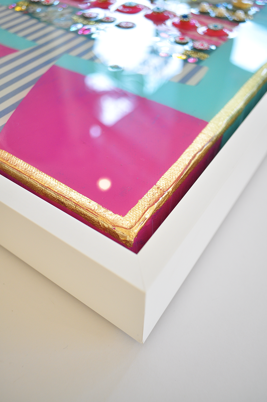 An Absolute Gem - 12.5 x 15.5 Framed Mixed Media on Canvas