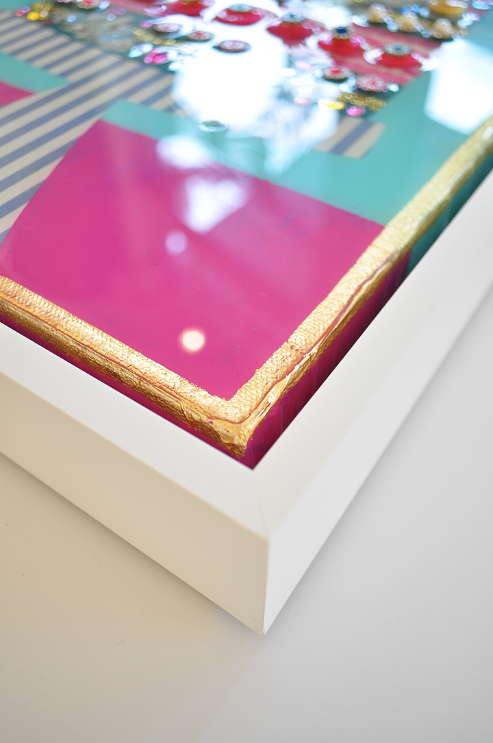 An Absolute Gem - 12.5 x 15.5 Framed Mixed Media on Canvas