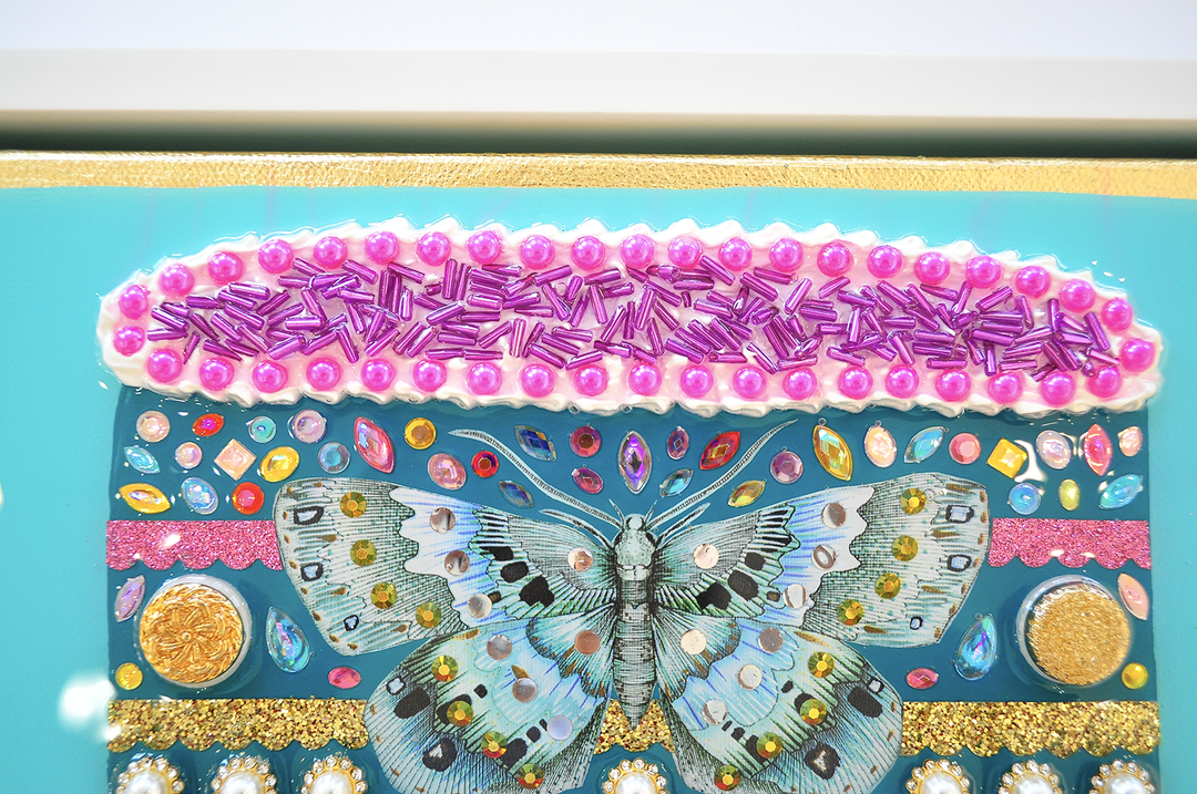 An Absolute Gem - 12.5 x 15.5 Framed Mixed Media on Canvas