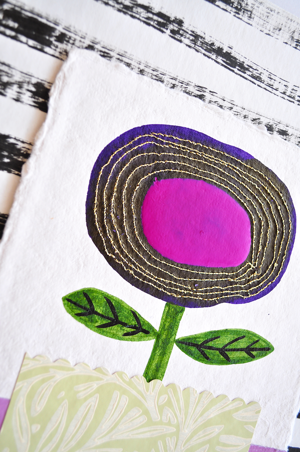 Flowergram 4 - 11x8.5 Mixed Media on Paper