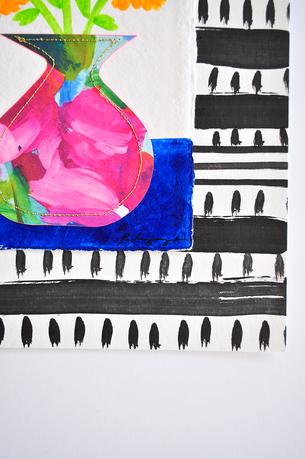 Flowergram 5 - 11x8.5 Mixed Media on Paper