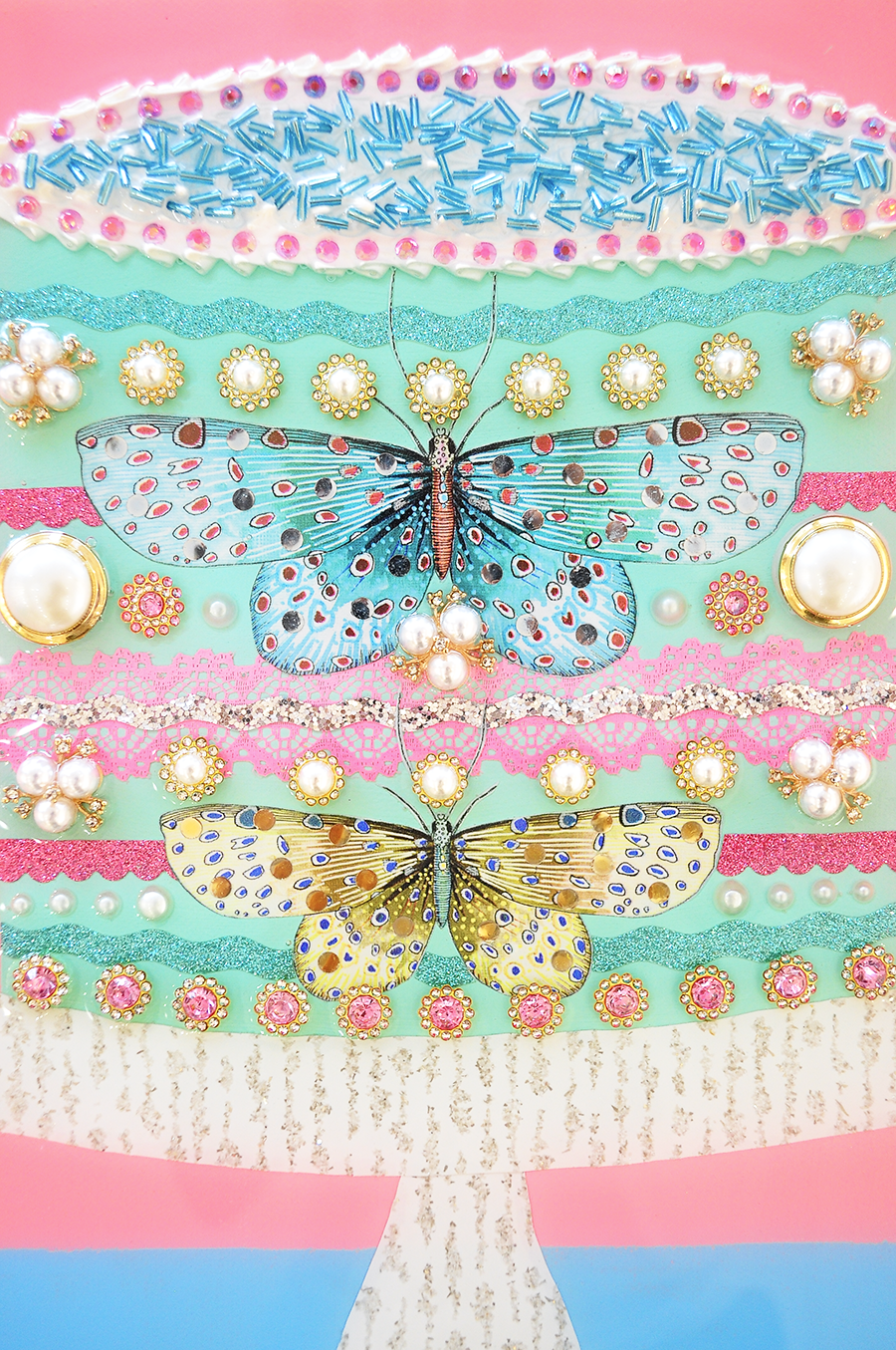 Sugar & Spice & Everything Nice - 12.5 x 15.5 Framed Mixed Media on Canvas