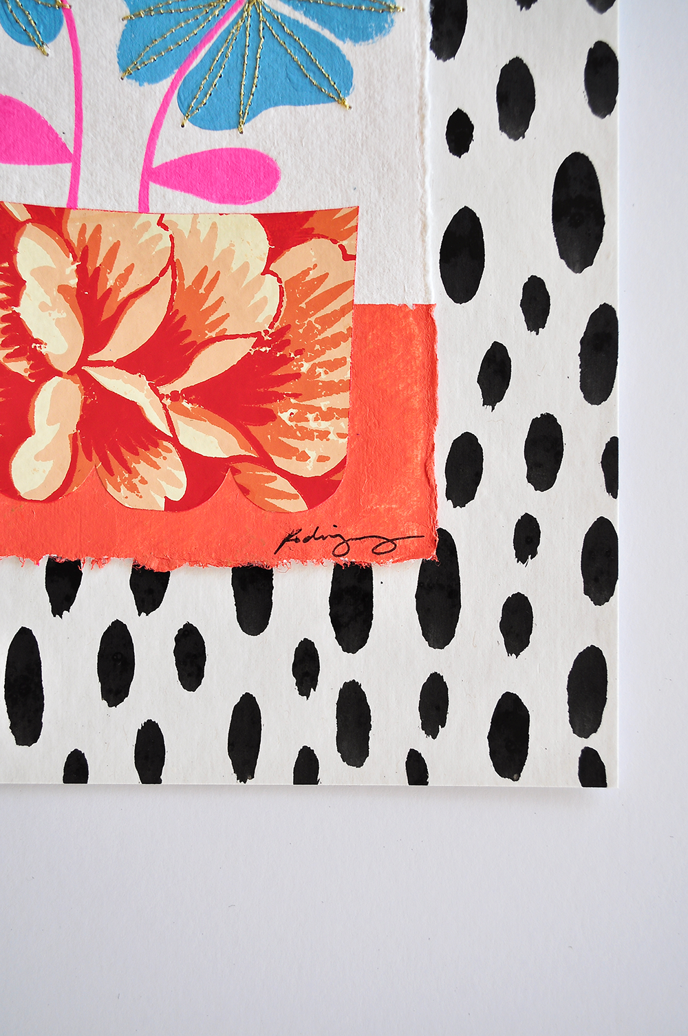 Flowergram 7 - 11x8.5 Mixed Media on Paper