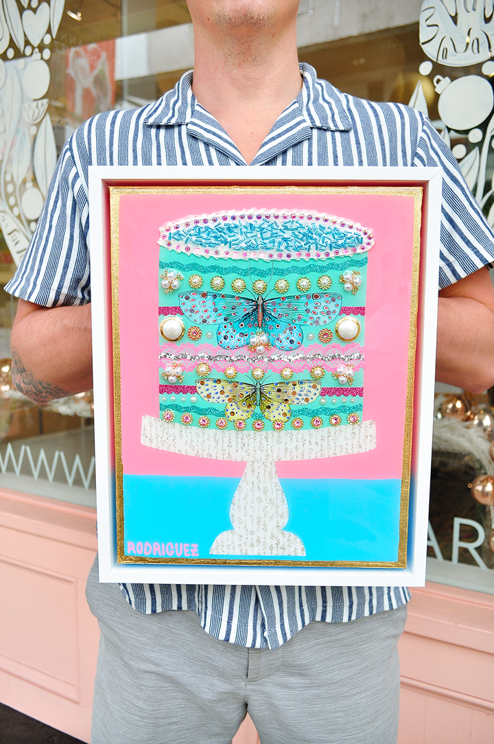 Sugar & Spice & Everything Nice - 12.5 x 15.5 Framed Mixed Media on Canvas