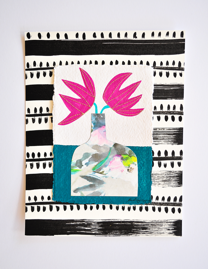 Flowergram 18 - 11x8.5 Mixed Media on Paper