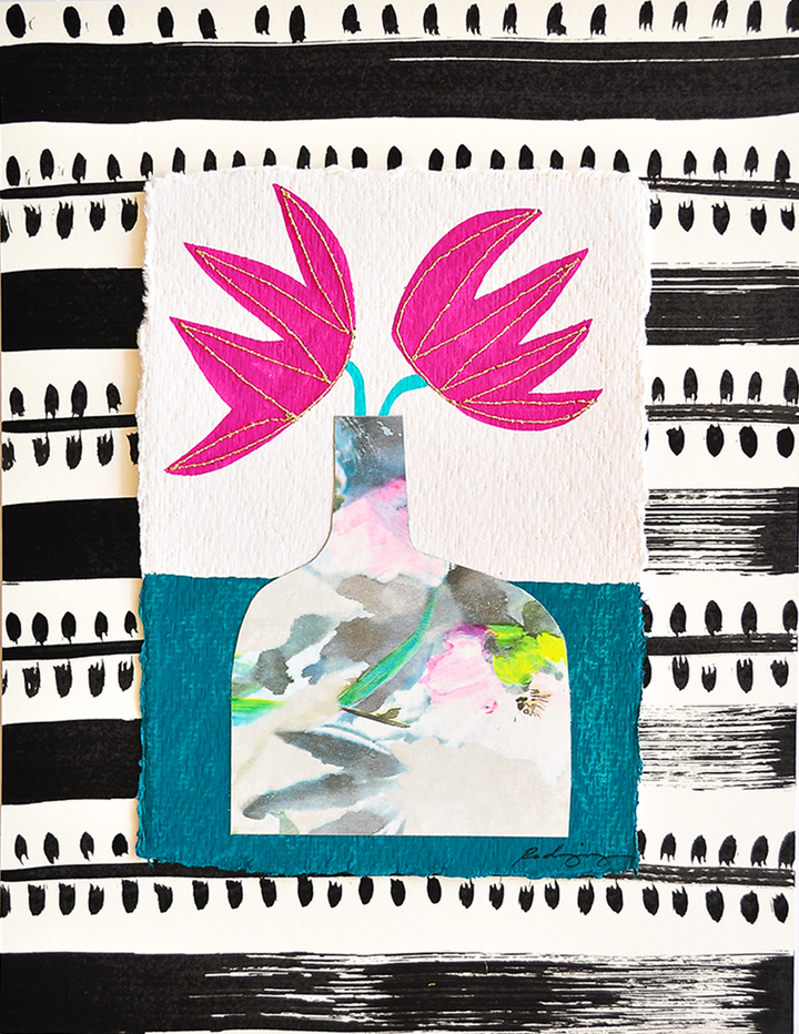 Flowergram 18 - 11x8.5 Mixed Media on Paper