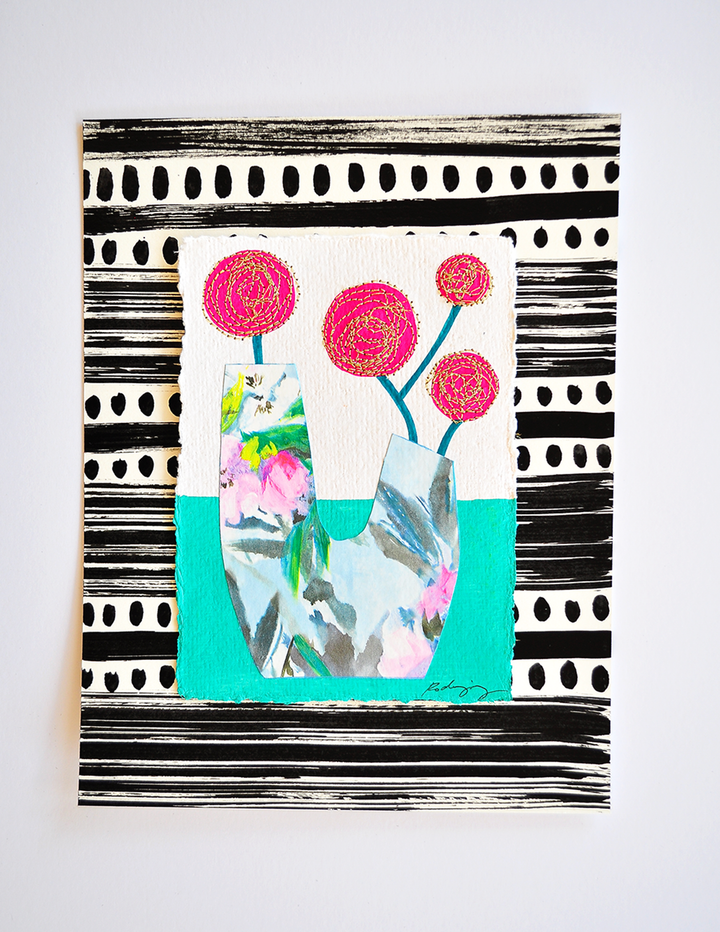 Flowergram 23 - 11x8.5 Mixed Media on Paper