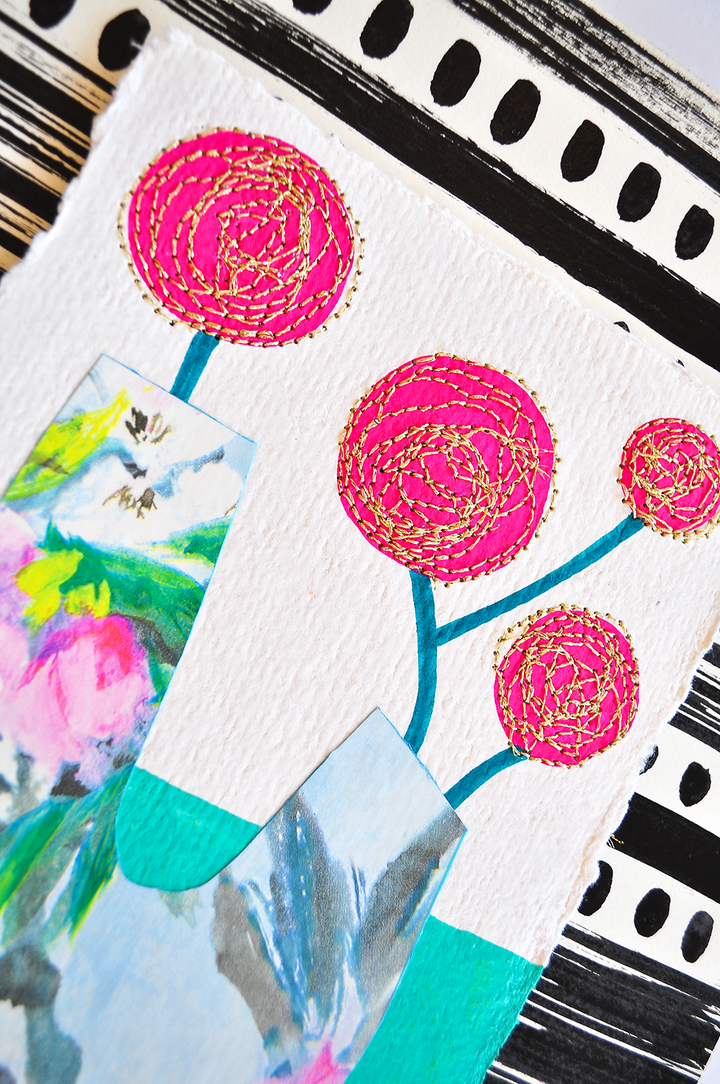 Flowergram 23 - 11x8.5 Mixed Media on Paper