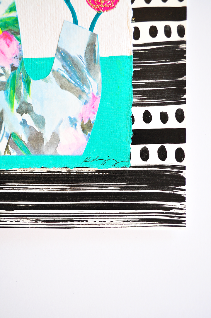 Flowergram 23 - 11x8.5 Mixed Media on Paper