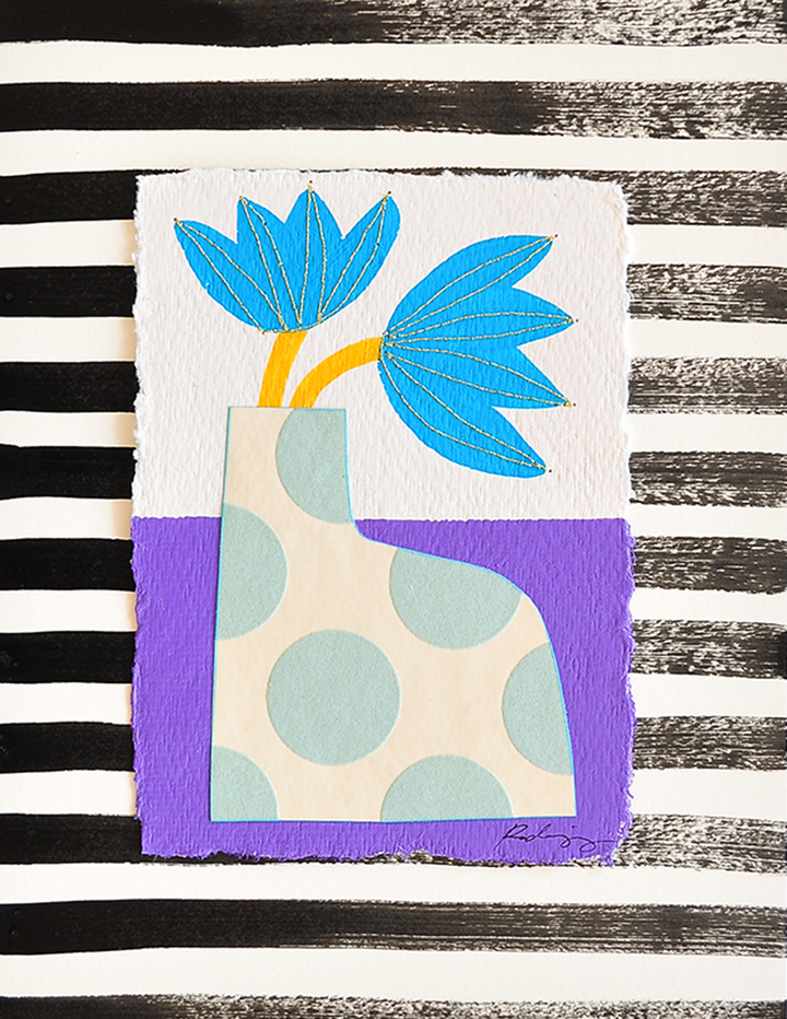 Flowergram 57 (CWL5) - 11x8.5 Mixed Media on Paper
