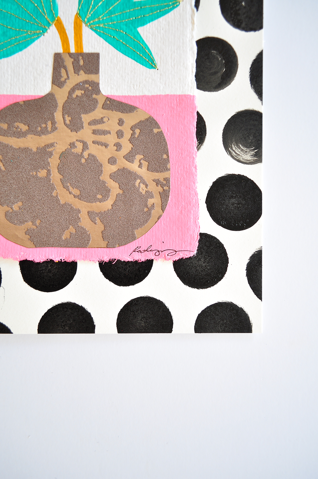 Flowergram 61 (CWL9) - 11x8.5 Mixed Media on Paper