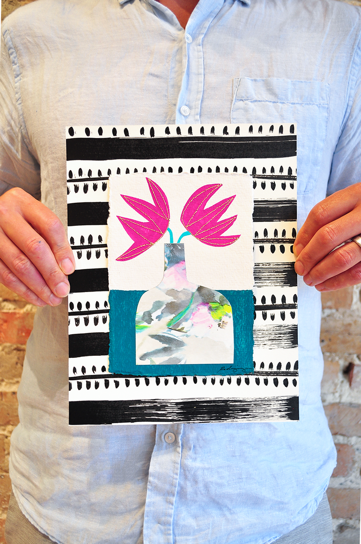 Flowergram 18 - 11x8.5 Mixed Media on Paper