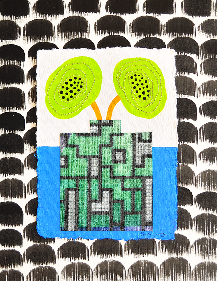Flowergram 69 (CWL17) - 11x8.5 Mixed Media on Paper