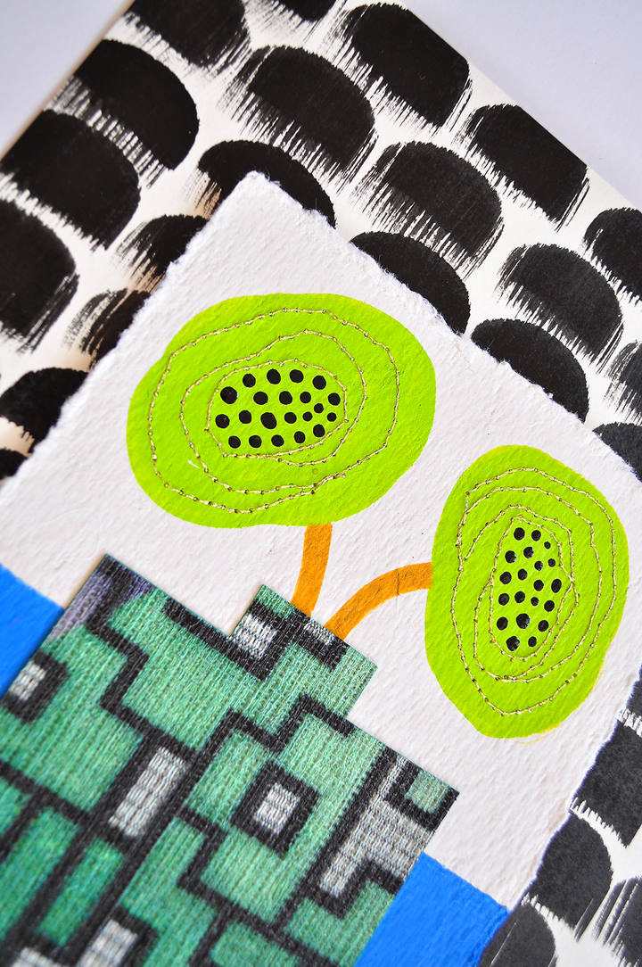 Flowergram 69 (CWL17) - 11x8.5 Mixed Media on Paper