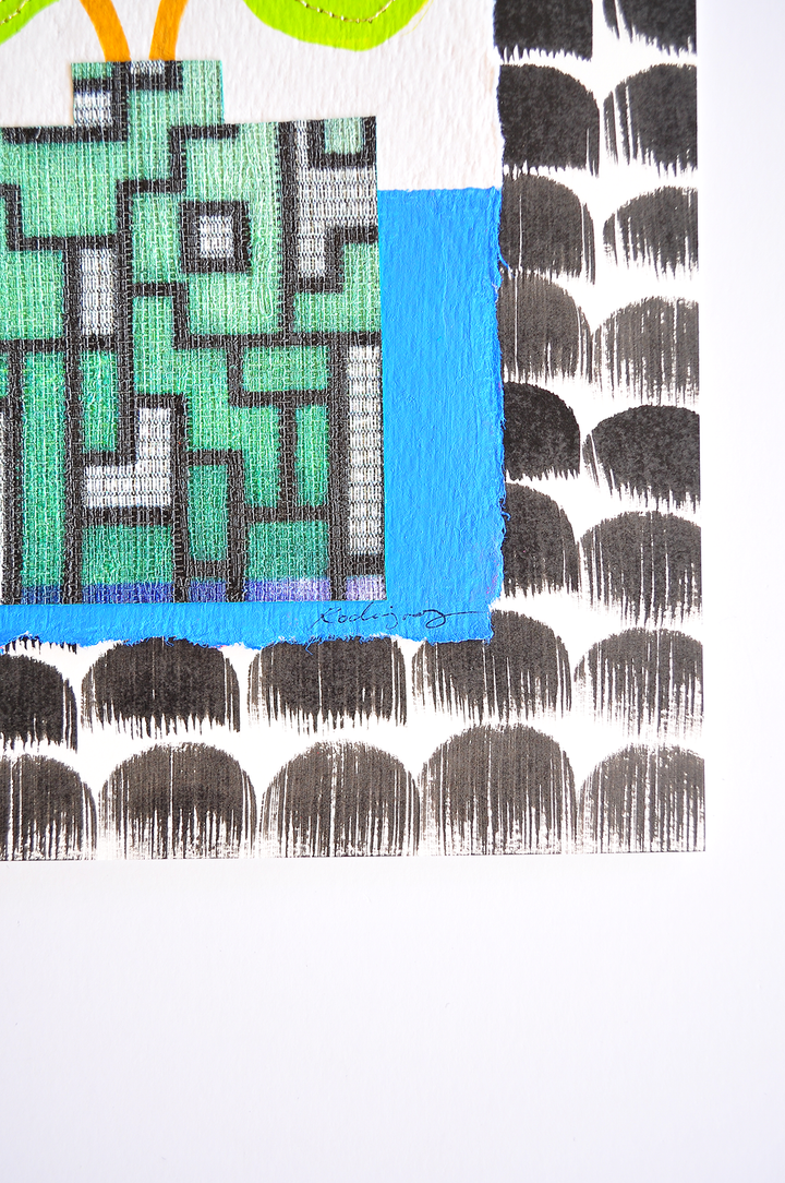 Flowergram 69 (CWL17) - 11x8.5 Mixed Media on Paper