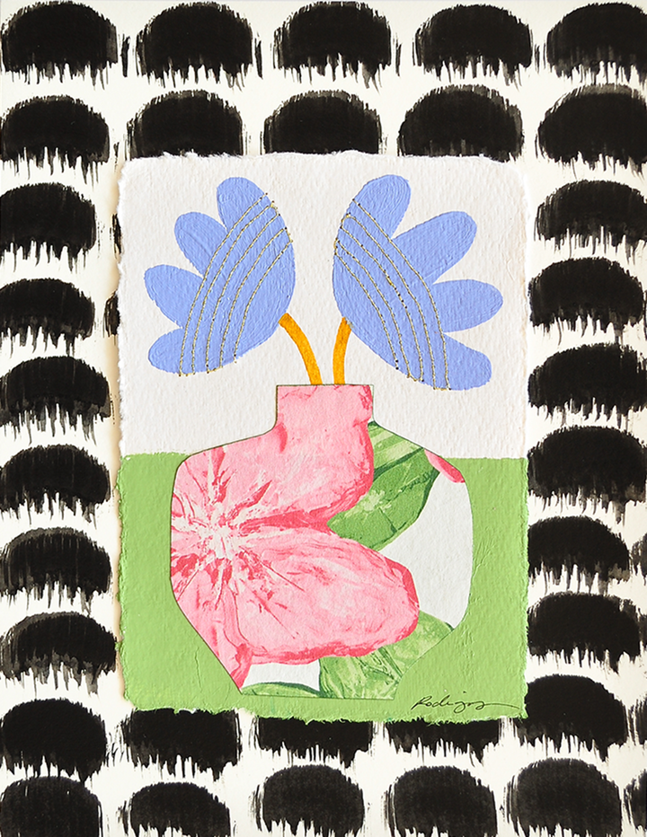 Flowergram 75 (CWL23) - 11x8.5 Mixed Media on Paper