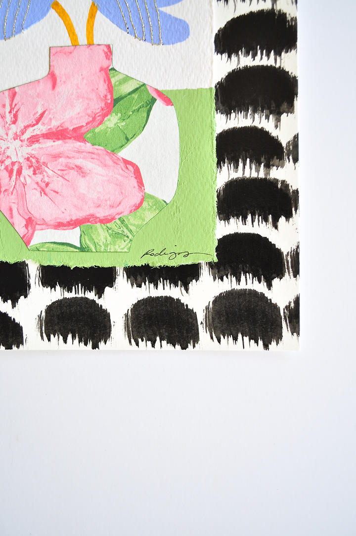 Flowergram 75 (CWL23) - 11x8.5 Mixed Media on Paper