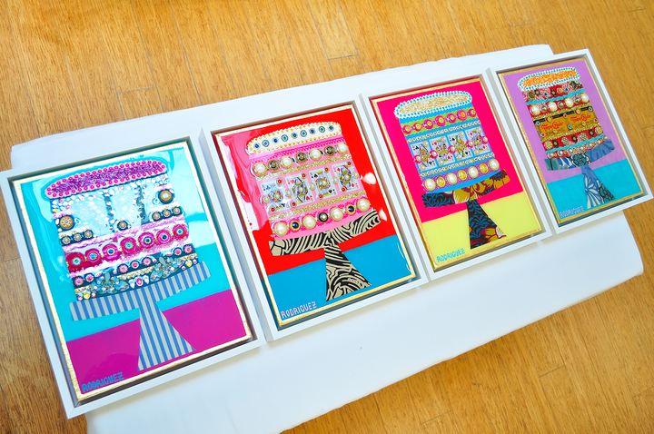 An Absolute Gem - 12.5 x 15.5 Framed Mixed Media on Canvas