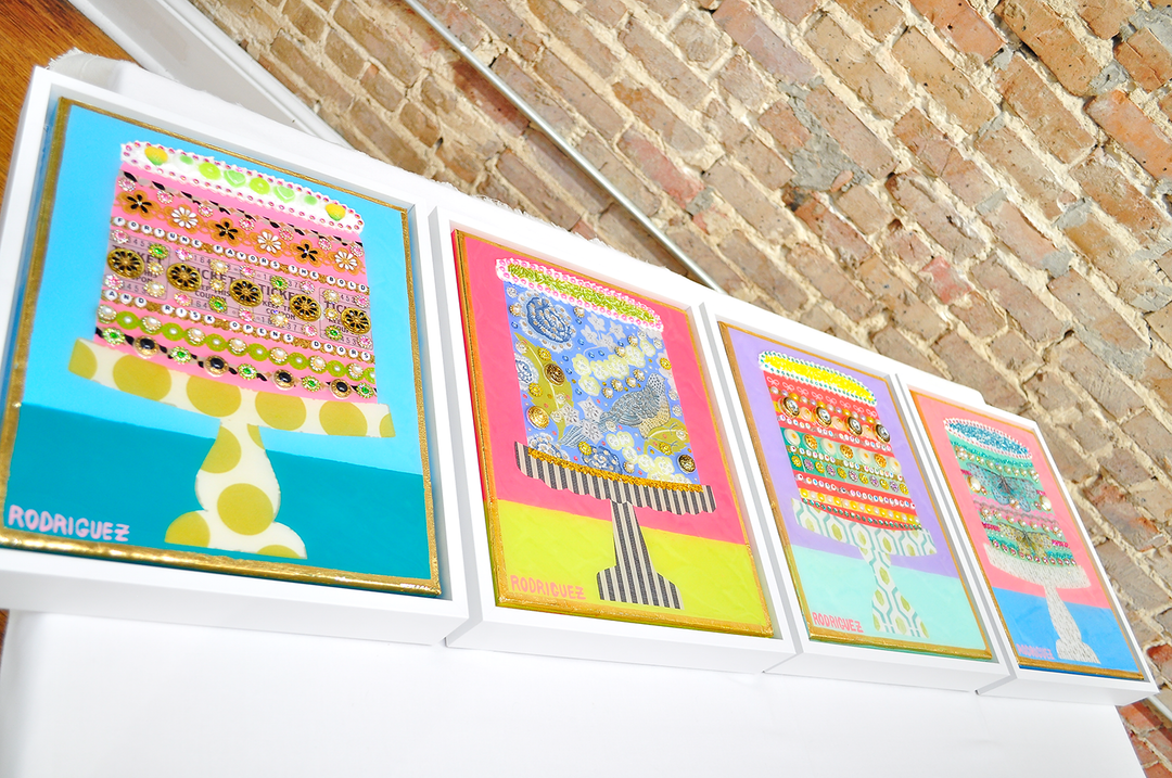 Sugar & Spice & Everything Nice - 12.5 x 15.5 Framed Mixed Media on Canvas