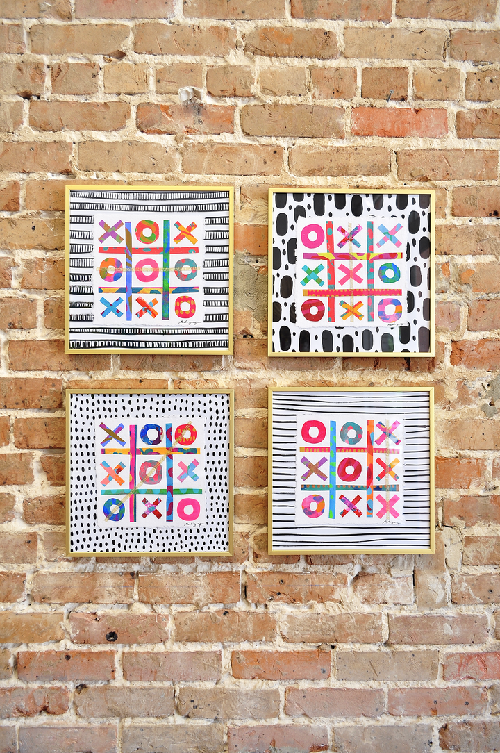The Winners Tic-Tac-Toe 10 - 12x12 Mixed Media on Paper *NOT framed*