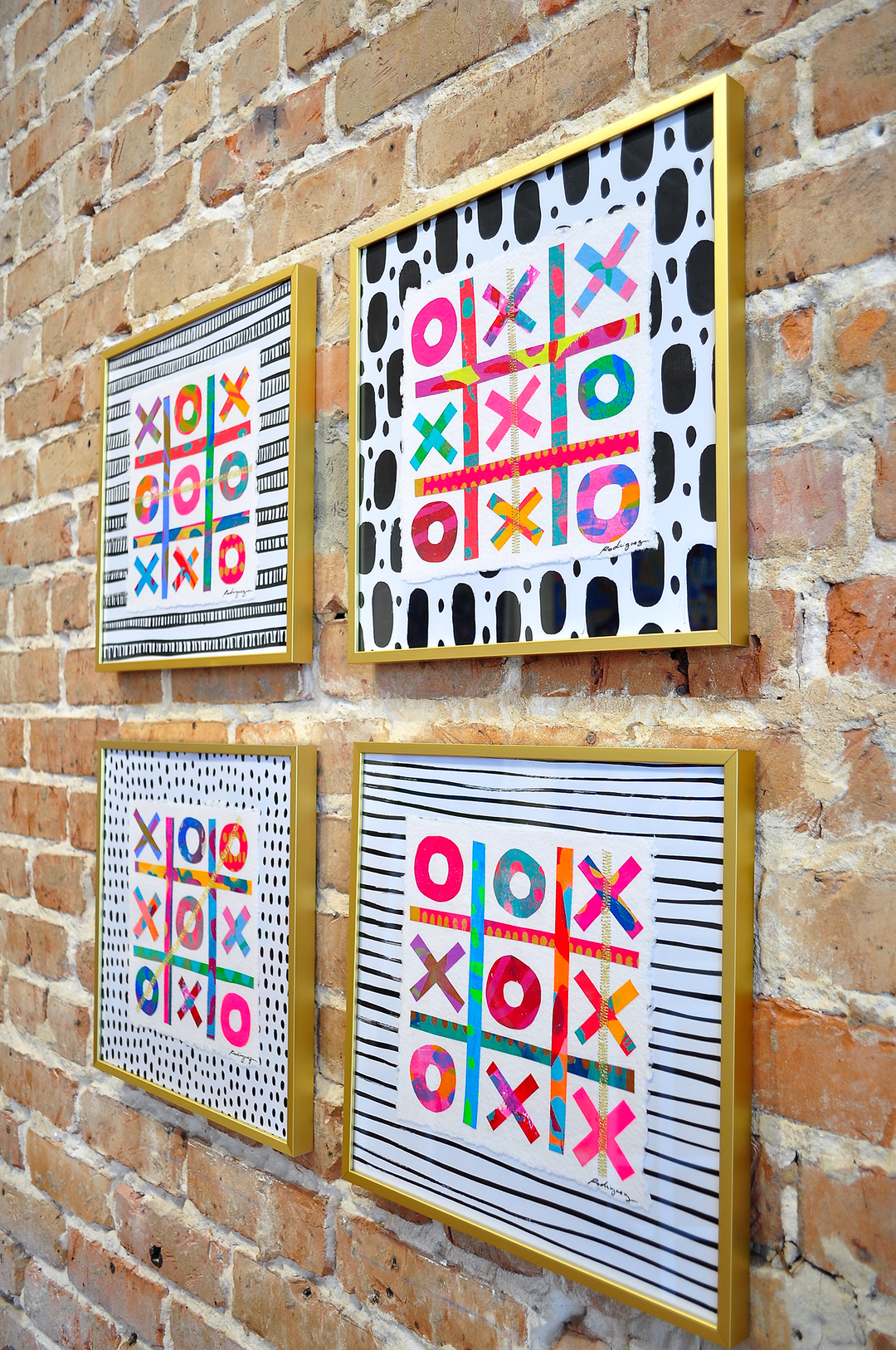 The Winners Tic-Tac-Toe 10 - 12x12 Mixed Media on Paper *NOT framed*