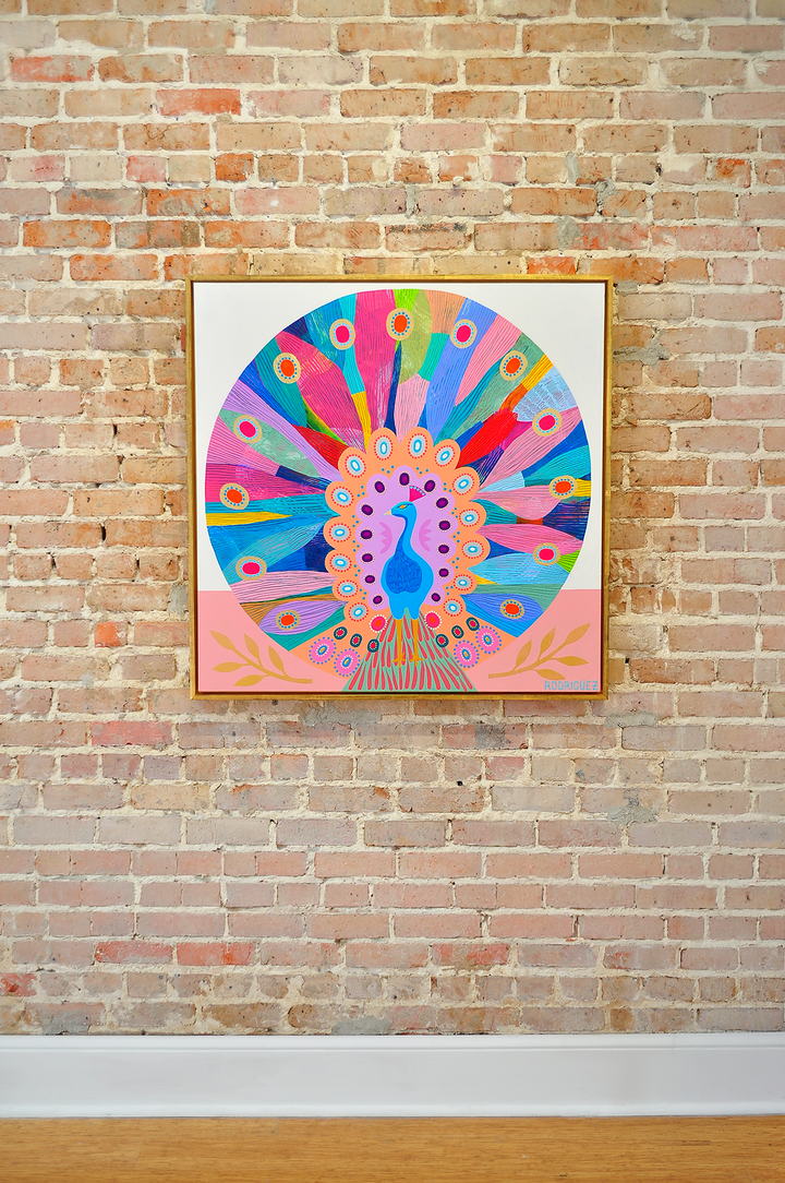 In Full Bloom - Framed 37.5x37.5 on Canvas