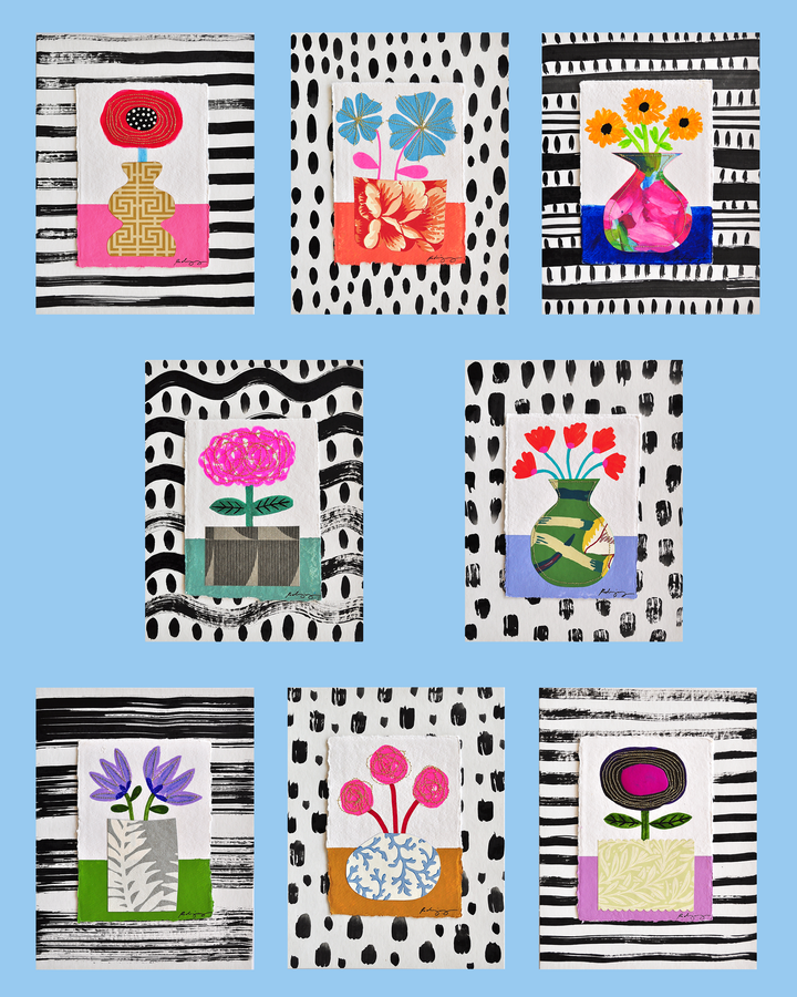 Flowergram 7 - 11x8.5 Mixed Media on Paper