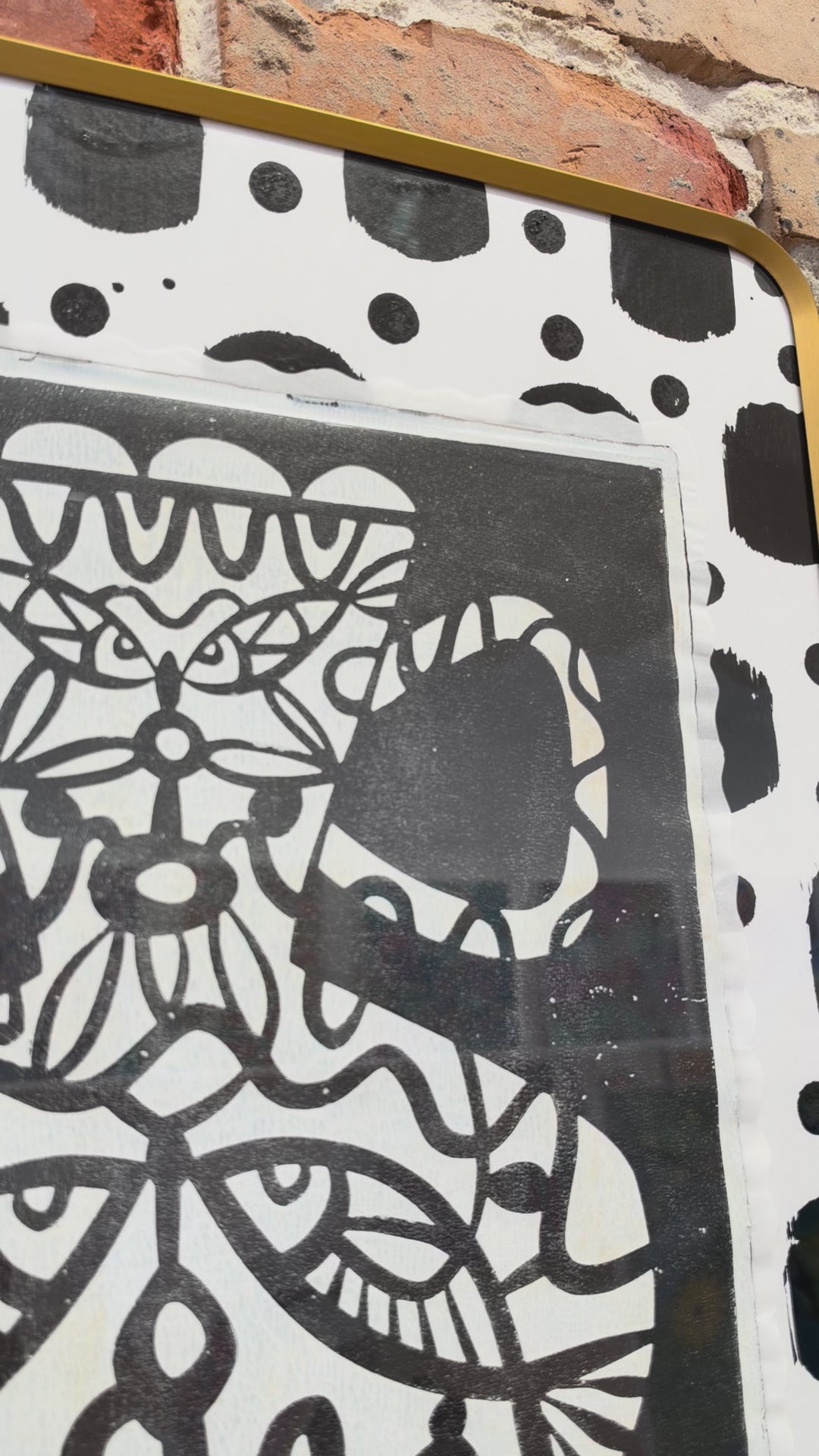 Vase Monoprint 2 - Framed 16x20 on Paper *NEW*