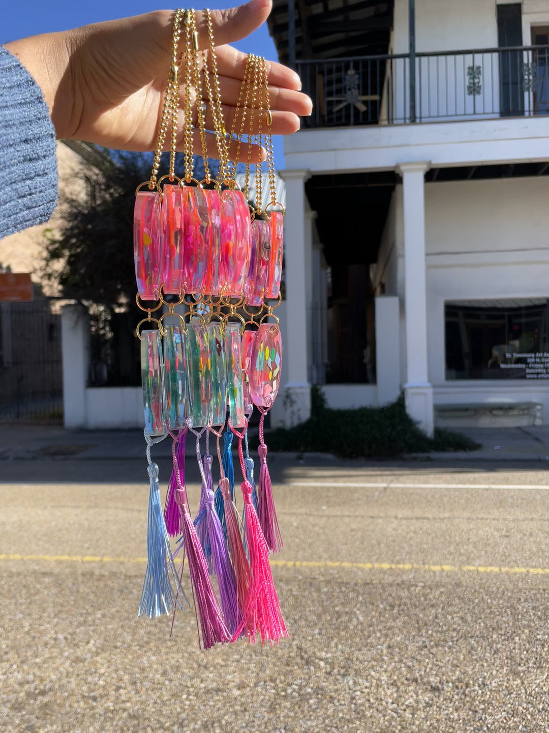 Light Catcher Peacock Turquoise Tassel