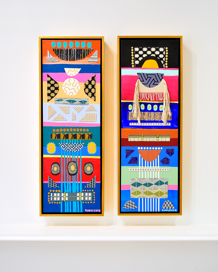 Kaibigan 1 - Framed Canvas - 37.5" x 13.5"