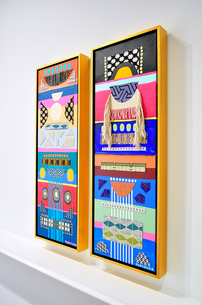 Kaibigan 1 - Framed Canvas - 37.5" x 13.5"